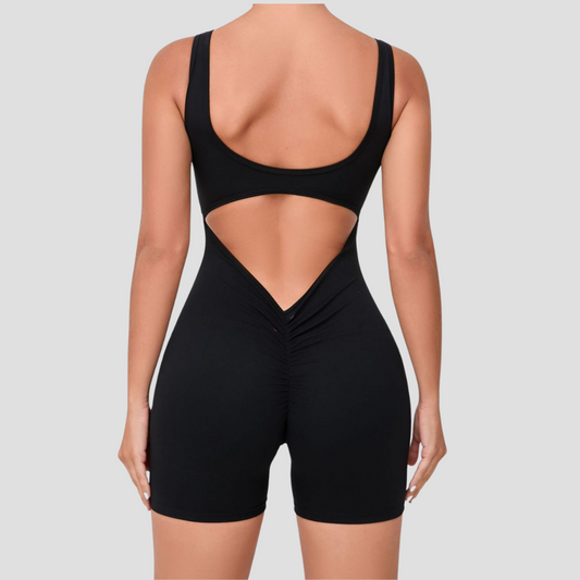 V-Back romper Black