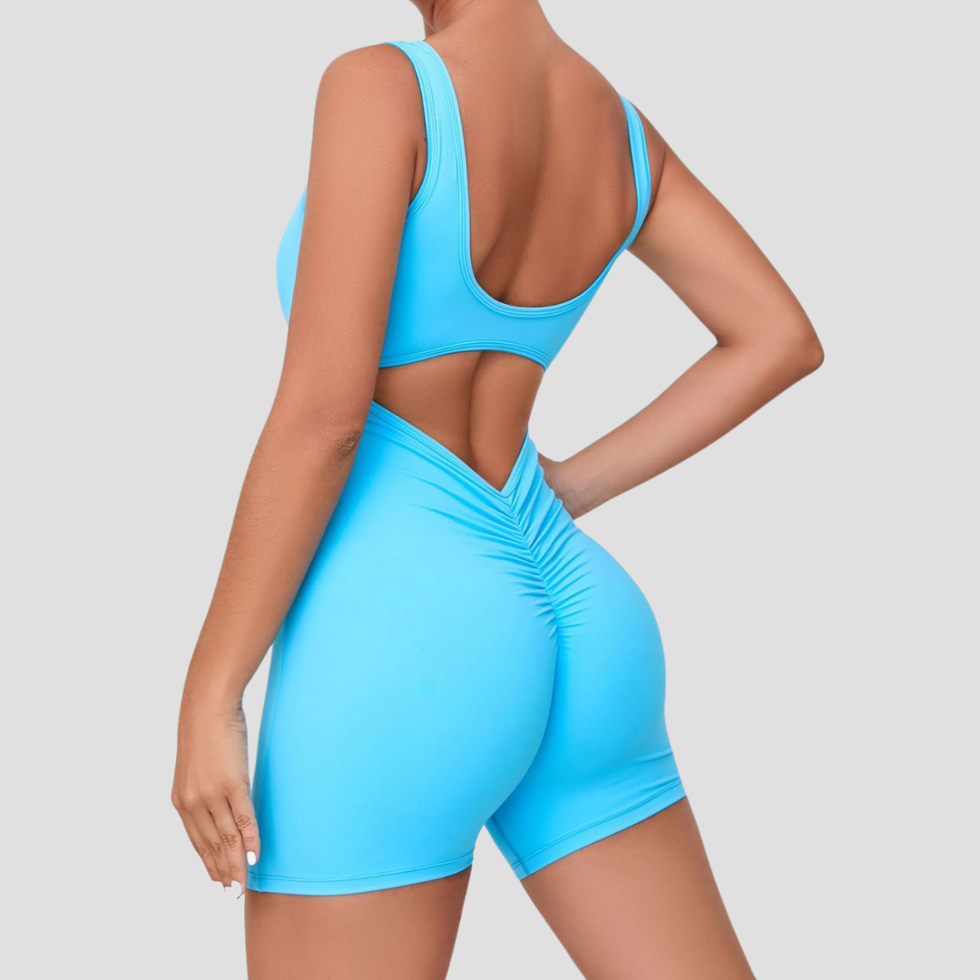 V-Back romper Sky