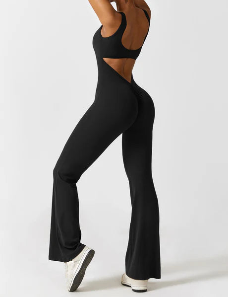 V-Back Jumpsuit Black