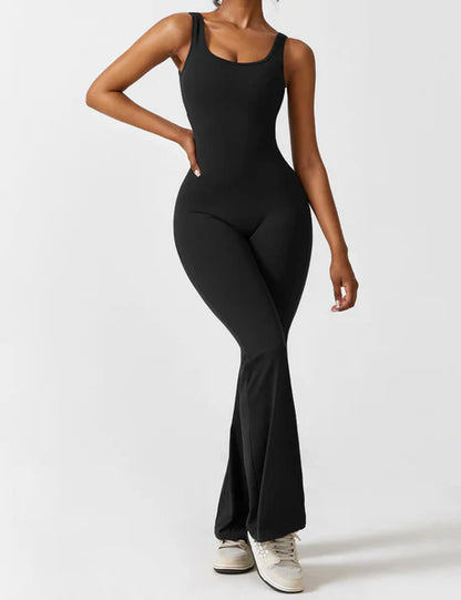 V-Back Jumpsuit Black