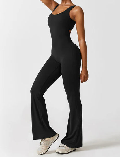 V-Back Jumpsuit Black