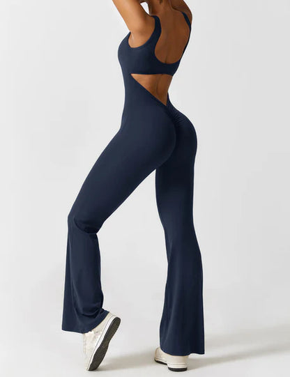 V-Back Jumpsuit Navy