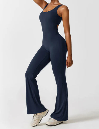V-Back Jumpsuit Navy