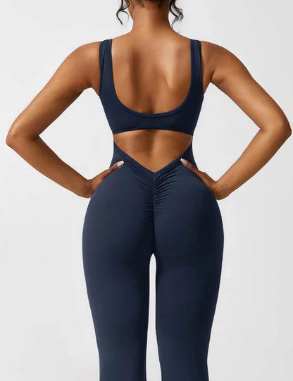 V-Back Jumpsuit Navy