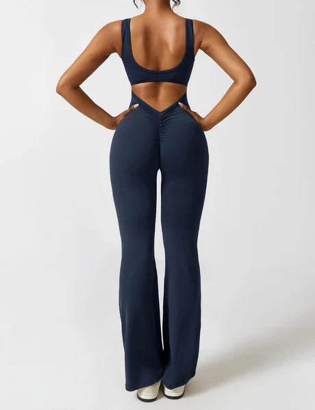 V-Back Jumpsuit Navy