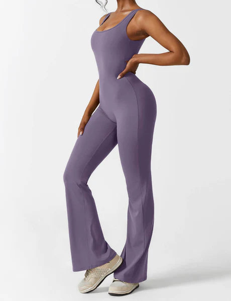 V-Back Jumpsuit Purple