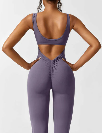 V-Back Jumpsuit Purple