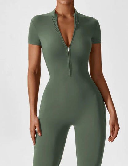 Zipper Jumpsuit Army